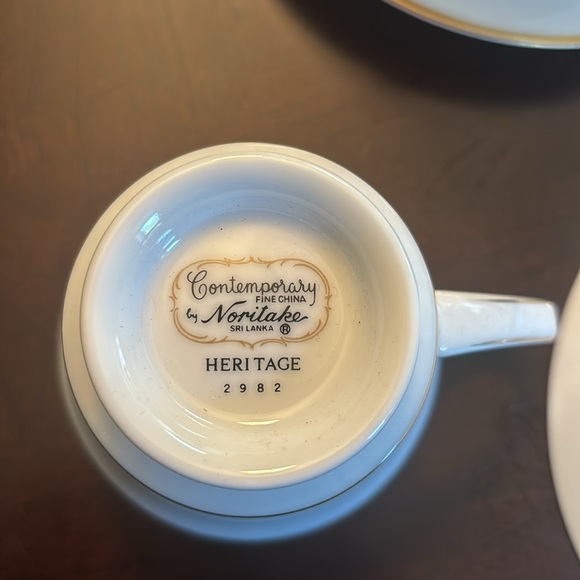 Noritake Heritage 2982 - Teacups and saucers in mint condition. 7 sets. - Picture 4 of 5